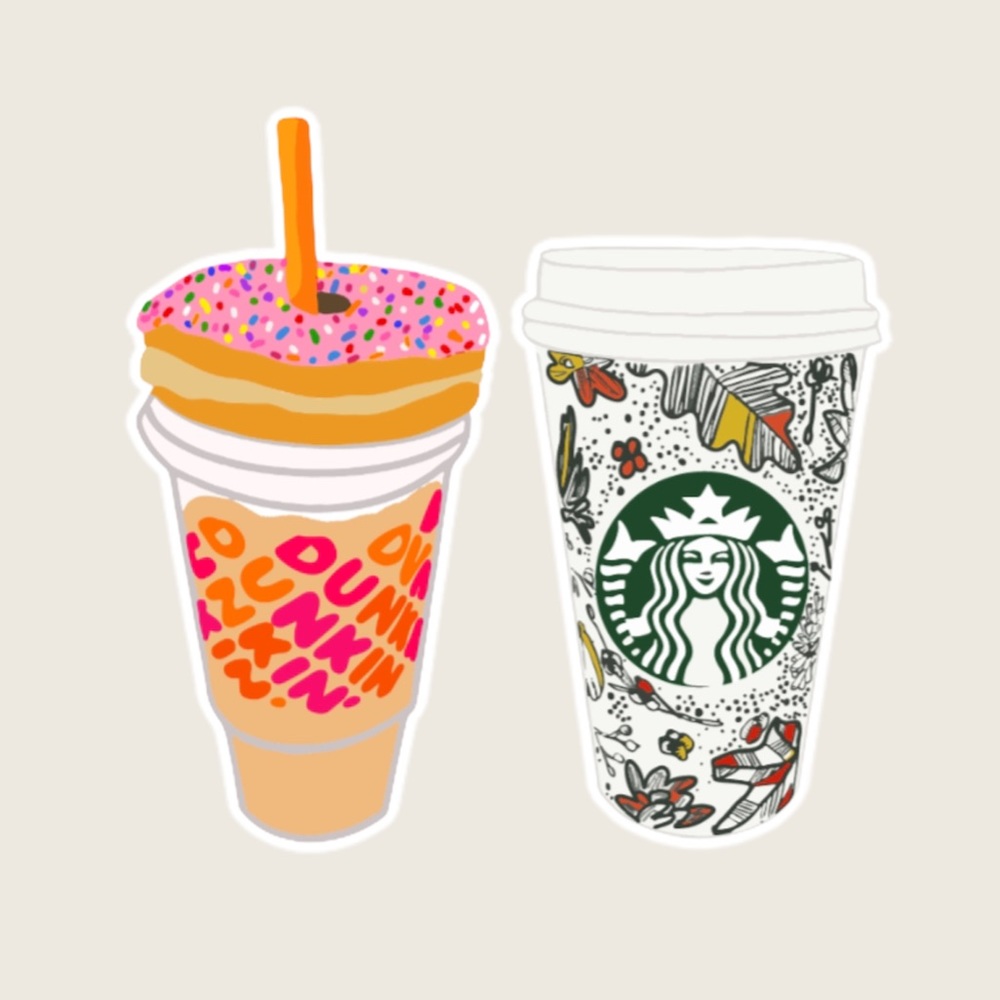 2pc Coffee Stickers - Picture 2 of 2